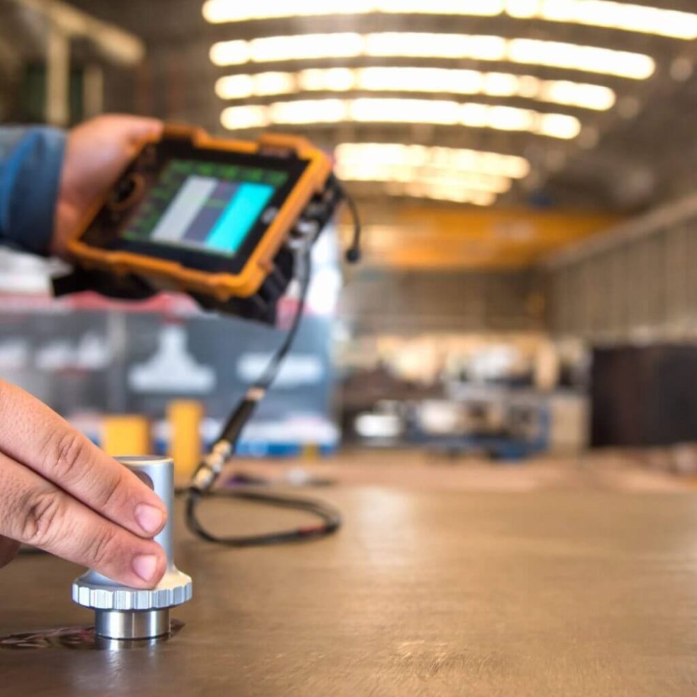 Non-destructive testing process being conducted at The IDTL laboratory